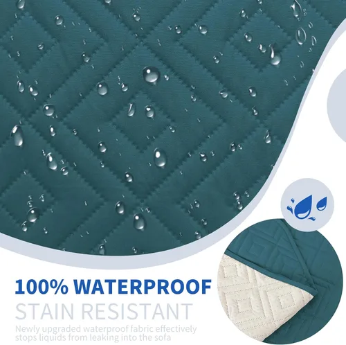 Miniatura 5 de XINEAGE Funda 100% impermeable para silla y sofá para mascotas, funda antideslizante para sofá, fundas lavables para silla, protector de muebles