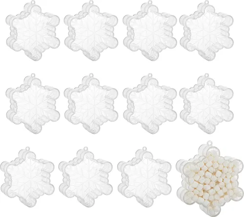 Miniatura 10 de Hammont Adornos Navideños Transparentes Rellenables – Caja de Regalo de Dulces Navideños Reutilizable en Forma de Alpaca para Decoración del Árbol