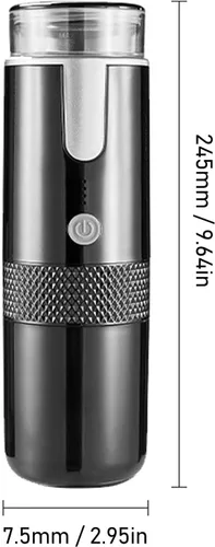 Miniatura 8 de Máquina de café espresso portátil, cafetera de viaje compatible con cápsulas NS y café molido, máquina de café espresso portátil operada manualmente