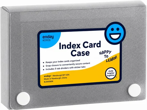 Miniatura 15 de Enday Estuche organizador de tarjetas de índice rosa, 3 x 5, caja de archivos con 5 divisores, caja de tarjetas con capacidad para 100 tarjetas