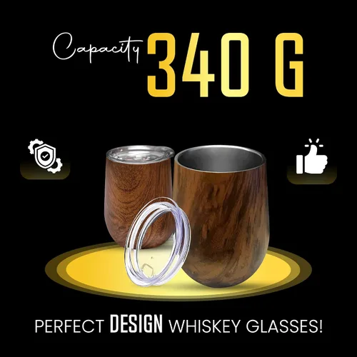 Miniatura 4 de Vaso de whisky aislado de doble pared, vaso de whisky de acero inoxidable sin tallo de 12 onzas, regalo para los amantes del bourbon y el whisky