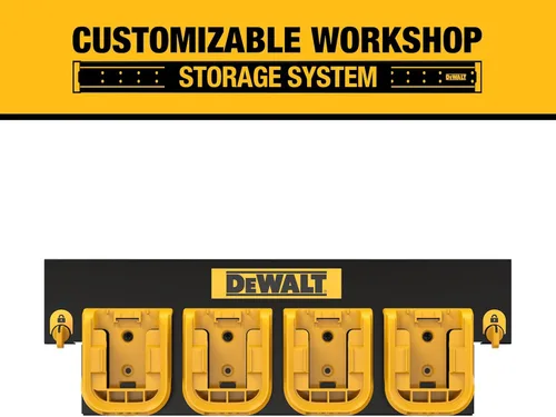 Miniatura 2 de DEWALT Organizador de baterías, soporta hasta 4 baterías, riel de montaje, compatible con sistema de almacenamiento de taller (DWST82819)