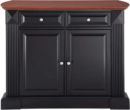 Miniatura 4 de Crosley Furniture Isla de cocina Drop Leaf/Barra de desayuno, negro
