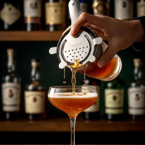 Miniatura 3 de Homestia Hawthorne - Colador de cóctel de acero inoxidable con resorte extraíble de alta densidad para bartending, cocteleras Boston y vasos Colador