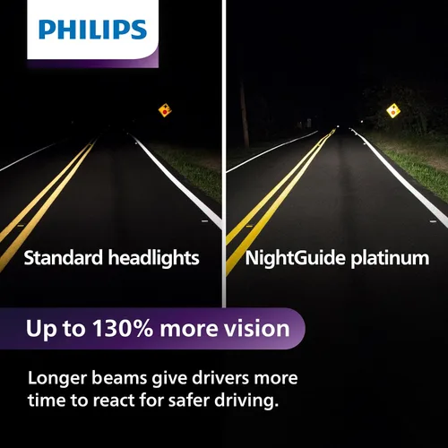 Miniatura 2 de Philips Automotive Lighting H11 NightGuide Platinum Premium - Foco de recambio automotriz para faros, para haz alto, haz bajo y posición de niebla