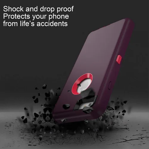 Miniatura 5 de MXX Funda para iPhone 6S/iPhone 6, resistente protección de policarbonato TPU de alta calidad, cubierta híbrida para parachoques, con protector