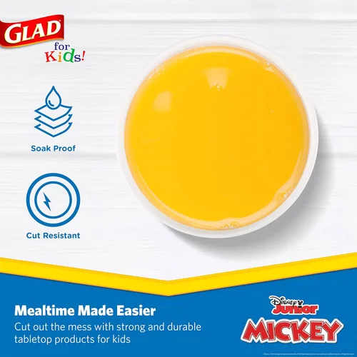 Miniatura 3 de Glad para Niños Vasos de Papel Desechables de Mickey y sus Amigos de Disney - Extra Resistentes, A Prueba de Remojo, Vasos de Papel Aptos para Niños