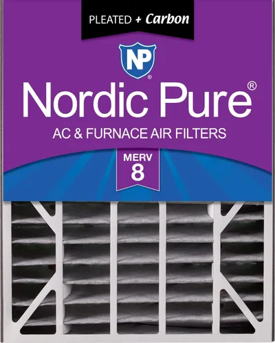 Miniatura 44 de Nordic Pure 20x25x5 (tamaño real: 19 3/4 x 24 1/4 x 4 7/8) Filtro de CA Air Bear MERV 13 Plus Carbon 4 Pack