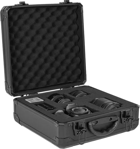 Miniatura 18 de Funda de transporte rígida de 14 pulgadas, ideal para almacenamiento de sistemas de micrófono inalámbrico y transporte de equipos de cámara
