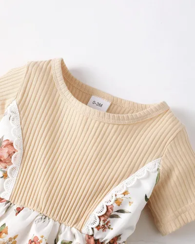 Miniatura 4 de Renotemy Mameluco de manga corta para bebé recién nacido, ropa de bebé niña