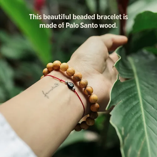 Miniatura 4 de Luna Sundara Pulsera de Palo Santo hecha a mano en Perú altamente aromática y espiritualmente limpiadora Madera