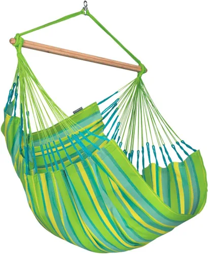 LA SIESTA® - Hamaca grande y cómoda Domingo - Silla hamaca colgante resistente a la intemperie y al desgarro - Silla hamaca para interiores y Lima