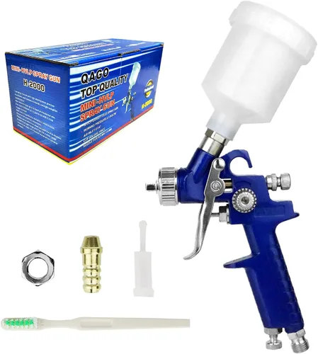Tosucs HVLP Pistola rociadora con punta de 1.0mm Pistola rociadora de aire para pulverización de coche Pistola de pintura de alimentación por