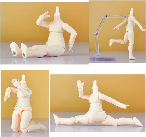 Miniatura 5 de Cuerpo de Muñeca BJD a Escala 1/12 9.6cm/11cm YMY2 Cuerpo de Figuras de Acción de Reemplazo Accesorios para Muñecas (Blanco Normal, 9.6cm)