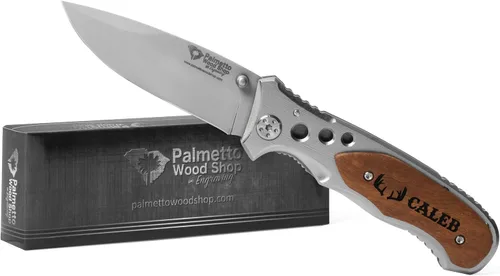 Miniatura 7 de Palmetto Wood Shop Regalos para él, cuchillo de bolsillo personalizado grabado con láser, regalos para marido, papás, día del padre, San Valentín