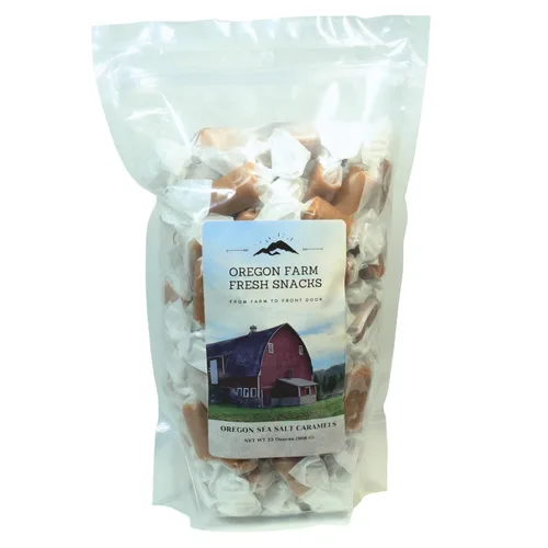 Miniatura 4 de Oregon Farm Fresh Snacks Caramelo gourmet salado – Caramelo de caramelo hecho en Oregon con sal marina y vainilla – Caramelos masticables deliciosos