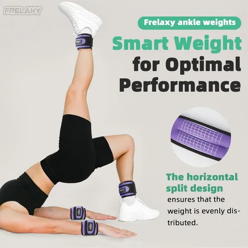 Miniatura 3 de Frelaxy Pesas de Tobillo y Muñeca para Mujeres, Hombres y Niños, Cómodas y Ajustables, Juego de Pesas para Piernas y Brazos para Caminar, Gimnasio