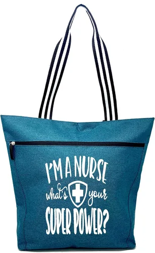 Grandes bolsas de mano con cremallera para enfermeras, con bolsillos, perfectas para el trabajo, regalos para CNA, RN y estudiantes de enfermería