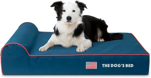 Miniatura 21 de The Dog's Bed - Cama Ortopédica para Perros con Reposacabezas XL Negra de Felpa, Espuma Viscoelástica, Alivio del Dolor para Artritis, Displasia