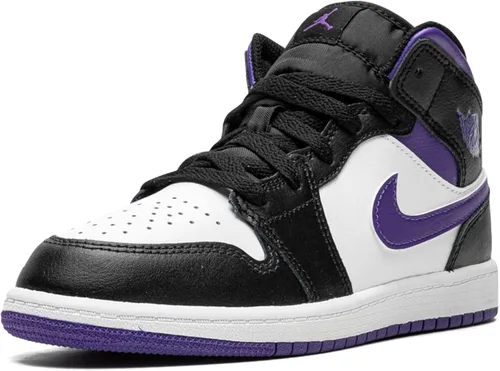 Miniatura 4 de Little Kid's Jordan 1 Mid BlackDark Iris-White (640734 095)