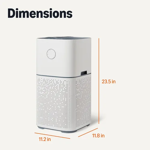 Miniatura 5 de Amazon Basics Purificador de aire para el hogar con habitaciones grandes, cubre hasta 2600 pies cuadrados, color blanco