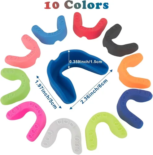 Miniatura 2 de 20 protectores bucales deportivos para chicle para boxeo, baloncesto, fútbol, hockey, karate, baloncesto, rugby, lucha, bandera, karate, fútbol
