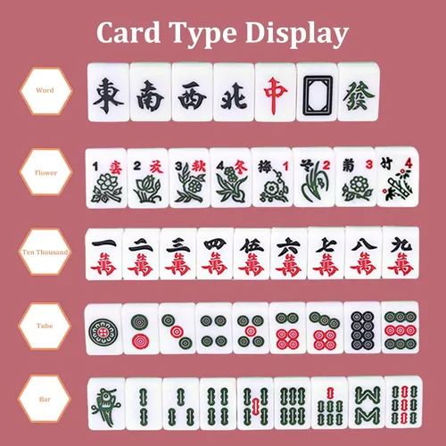 Miniatura 4 de Mahjong, juego de mahjong chino, 144 azulejos grabados, juego de viaje portátil para juego familiar/equipo, a partir de 9 años a adultos Verde
