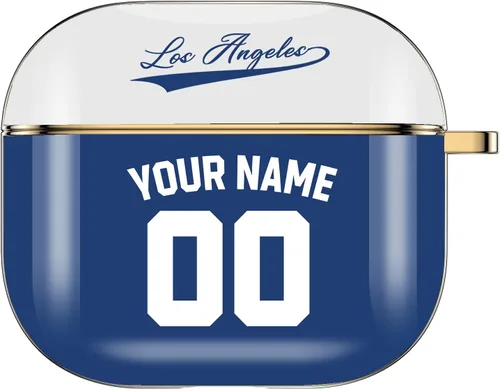 Miniatura 7 de Funda personalizada con nombre y número para AirPods Pro de 3ª generación Pro 2 (2019, 2021, 2022) con llavero personalizado, regalo para fanáticos