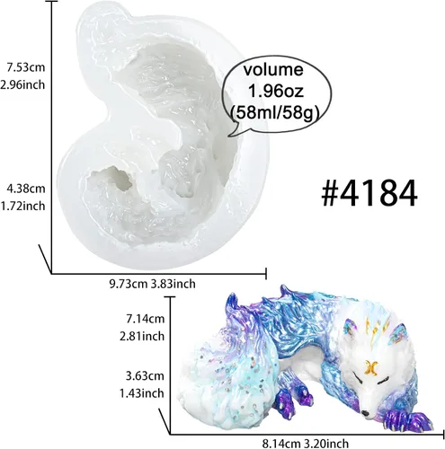 Miniatura 2 de Moldes de resina de ajolote para manualidades de arcilla de yeso epoxi