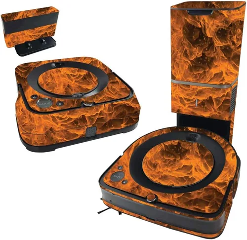 Miniatura 15 de MightySkins Skin compatible con iRobot Roomba s9+ Vacuum & Braava Jet m6 Bundle – Placa de diamante negro y cubierta de vinilo única, fácil