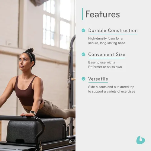 Miniatura 4 de Caja de asiento de pilates para reformer — Caja de ejercicios de espuma ligera para entrenamientos de caja larga, columna vertebral corta y piso