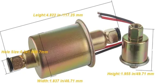 Miniatura 4 de GA8012S E8012S FD0002 P60430 EP12S 6414671 Bomba de combustible eléctrica de baja presión (2.5-4 PSI) de 12 V para gasolina y diésel de servicio