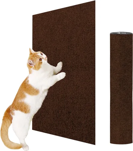 Miniatura 15 de ENONCI Protector de esquina de pared de sofá de 23.6 x 15.8 pulgadas para gatos de interior, protector de muebles antiarañazos contra arañazos