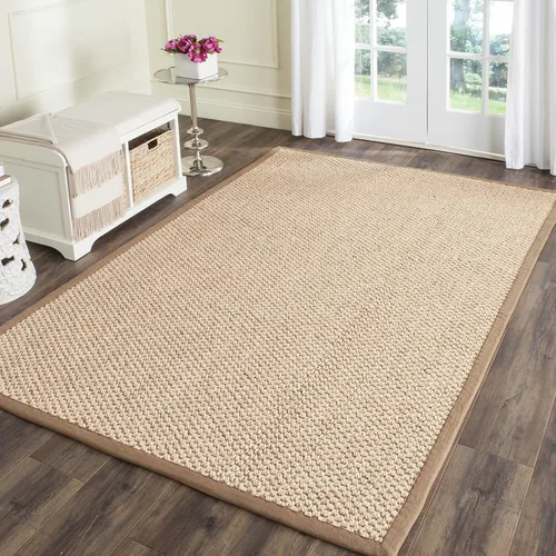 Miniatura 18 de SAFAVIEH Alfombra de área 2x3 - Colección de fibra natural - Chocolate, sisal, diseño tejido con borde (NF525D)