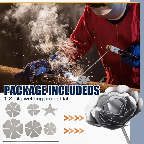 Miniatura 5 de Zonon Kit de práctica de soldadura de flores 3D para principiantes, proyecto de soldadura de acero inoxidable 201, cupones de cosas de arte de metal