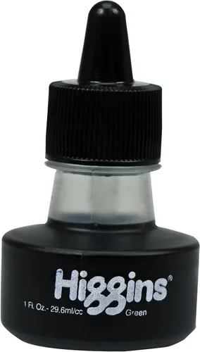 Miniatura 16 de Higgins Tinta de dibujo pigmentada, negra, botella de 1 onza (44021)
