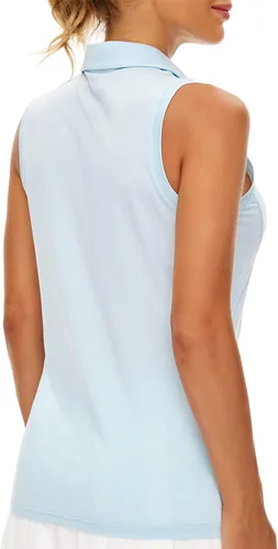 Miniatura 4 de Casei Polo de golf sin mangas para mujer, UPF 50+, de secado rápido, con cuello