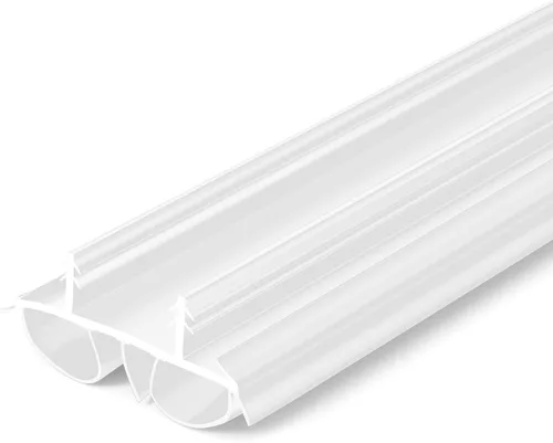 Miniatura 15 de Pushglossy 1 pieza de 36" de barrido de puerta de doble burbuja con muesca de 1-3/4" de ancho, sello de burlete de vinilo para puertas exteriores
