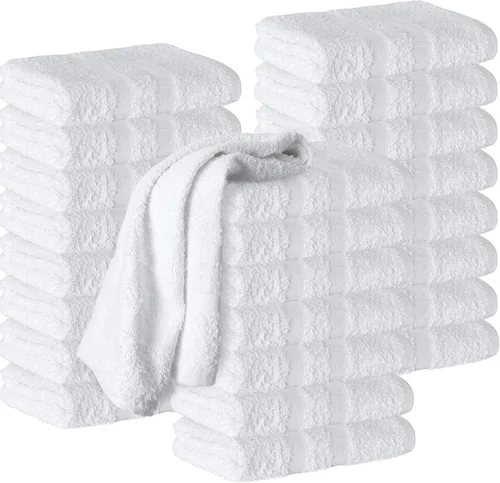 Miniatura 15 de GREEN LIFESTYLE Toalla de Baño de Lujo - Paquete de Toallas de Baño Grandes Blancas para Spa, Gimnasio, Baño, Hotel - 86% Algodón 14% Poliéster