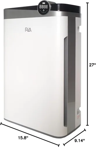 Miniatura 10 de RIA BreezeGuard - Purificador de aire inteligente HEPA para habitaciones grandes de hasta 2500 pies cuadrados con modo de suspensión, control