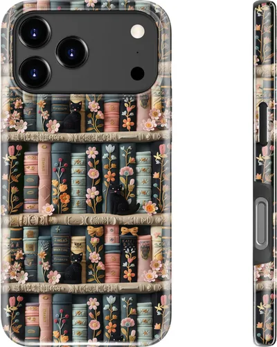Miniatura 183 de Goodon para iPhone 17 Pro, Funda Estética de Gato Negro y Niña Naranja, Compatible con Magsafe, Funda Protectora Retro Única y Moderna de Silicona