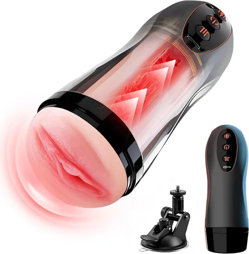 Miniatura 10 de Pussy Pocket,Male Self Masterburbatar Hands Free Life Size Silicone Blowjobob Machine for Man Mens Masterbuters Masturebor Adult Toy Realistic