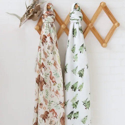Miniatura 8 de LifeTree - Mantas de muselina para envolver al bebé, de bambú para habitación del bebé, manta de recepción unisex para niños y niñas, suave 70%