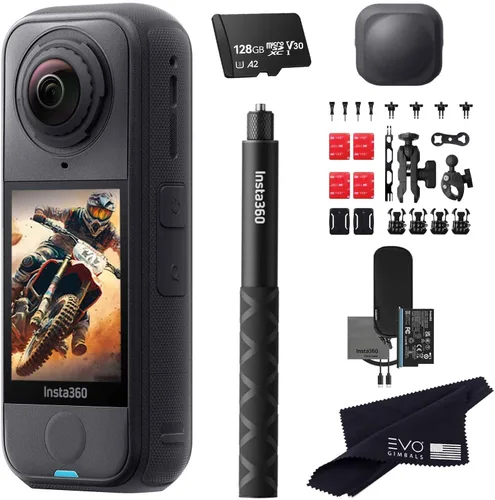 Miniatura 11 de Insta360 Paquete de motocicleta X4 Air Cámara de acción impermeable 8K 360 más ligera para aventuras épicas, lentes reemplazables El paquete
