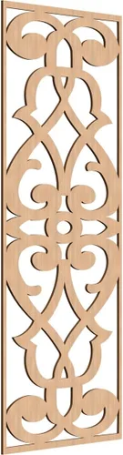 Miniatura 71 de 9 3/8"W x 24 3/8"H x 1/4"T Bellaire Decorativos Paneles de pared de madera calado, abedul