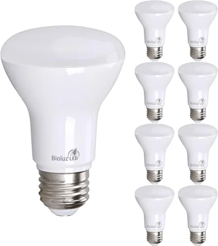 Miniatura 12 de Bioluz LED Paquete de 4 Bombillas LED BR20 Luz de Inundación Interior R20 Regulables Alto CRI 2700K Blanco Cálido, Equivalente a 50 Vatios Usa 7W