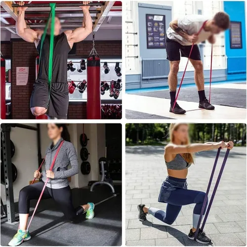Miniatura 5 de Banda de Resistencia Gimnasio Goma Entrenamiento Elástico Ciclo de Ejercicio Fuerza Equipo de Fitness