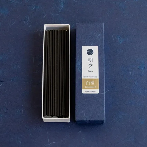 Miniatura 5 de Asayu Japan Varillas de incienso de sándalo, incienso japonés de bajo humo, 0.71 onzas (35-40 varillas), fabricadas en Japón, sin humo para menos