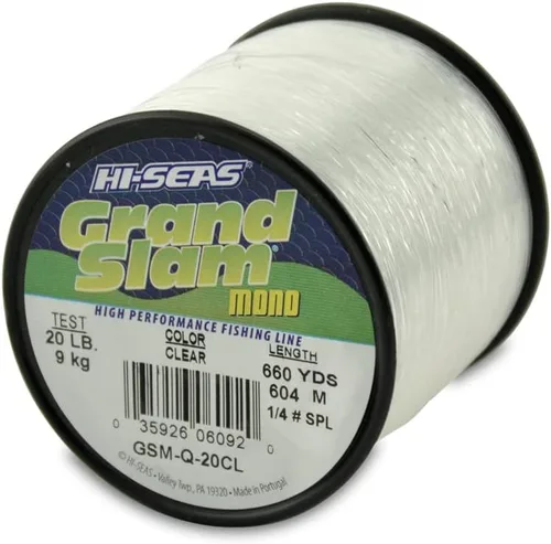 Miniatura 29 de HI-SEAS Línea de pesca de monofilamento Grand Slam - Fuerte y resistente a la abrasión en transparente, rosa, verde, azul humo, amarillo Azul ahumado