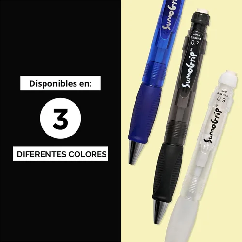 Miniatura 7 de SAKURA 50280 SumoGrip, lápiz de 0.9 mm con borrador, transparente